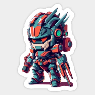 Tiny Mech Warrrior Sticker